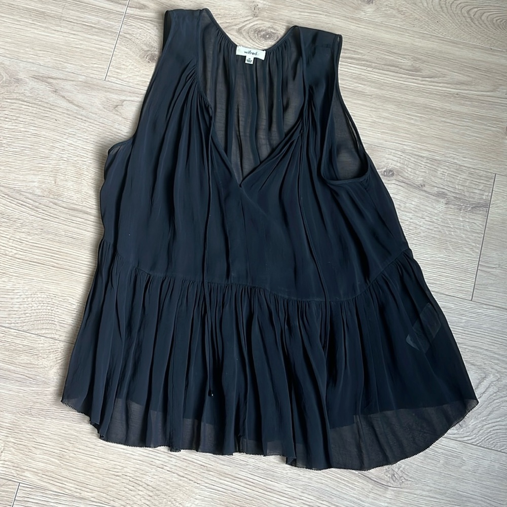 Wilfred black sheer top